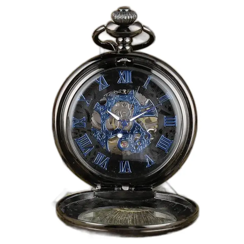 Mechanisch zakhorloge van transparant glas met mechanisch uurwerk en chique ontwerp