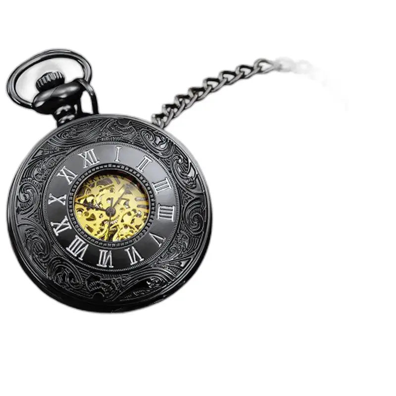 Modern Mechanisch Chique Zakhorloge met ketting, elegant en verfijnd