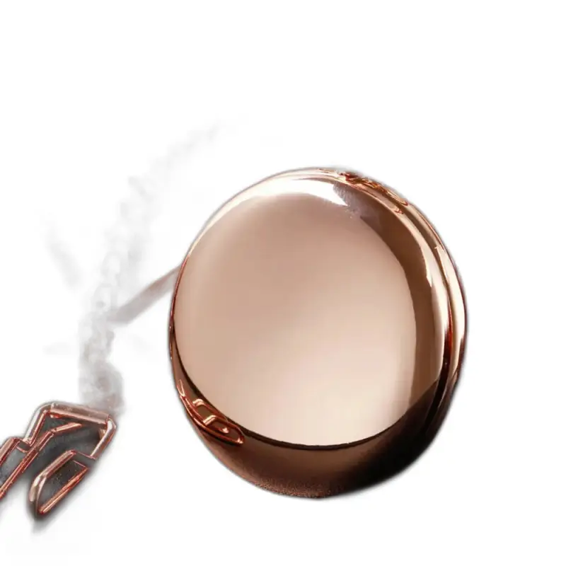 Compacte roségouden roségouden zakhorloge kwartsroze spiegel met rozenkwartsspiegel