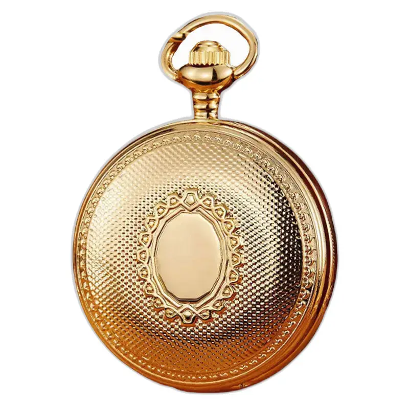Luxe gouden reliëfzakhorloge, elegant gouden uurwerk