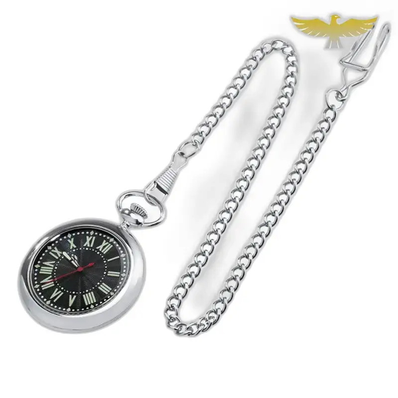 Zilver quartz zakhorloge met open wijzerplaat en elegante ketting