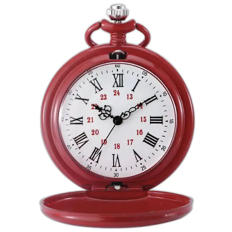 Rood zakhorloge met Romeinse cijfers van het Quartz Chasseur Colourful model