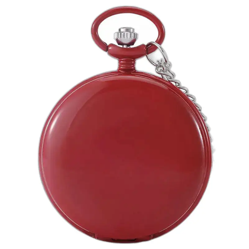 Kleurrijk Chasseur Quartz zakhorloge met elegante rode ketting