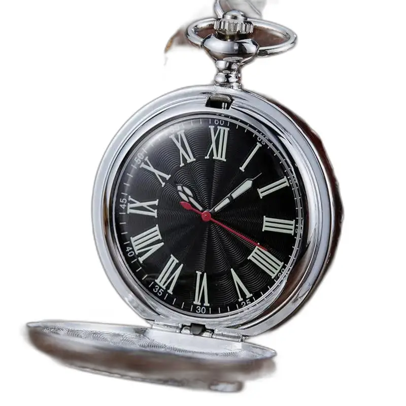 Grootvader chic quartz zakhorloge met Romeinse cijfers en elegant ontwerp