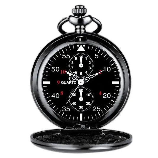 Modern chic quartz zakhorloge met meerdere wijzerplaten en zwarte achterkant
