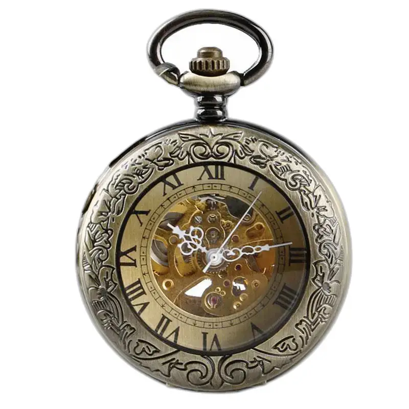 Luxe mechanisch Romeins zakhorloge met een antiek en sierlijk ontwerp