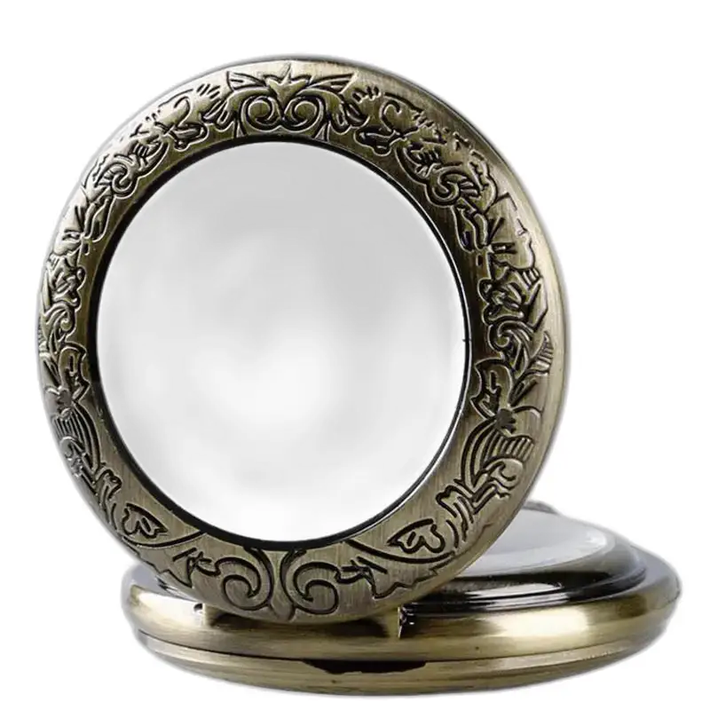 Bronzen zakspiegel versierd met het luxe mechanische Romeinse zakhorloge