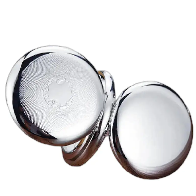 Getextureerde zilveren clips voor Royal Luxury Pocket Watch Silver Chic