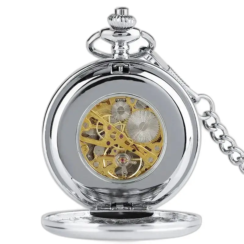 Royal Luxury Pocket Watch Silver Chic, zakhorloge met zichtbaar uurwerk