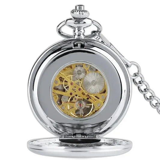 Royal Luxury Pocket Watch Silver Chic, zakhorloge met zichtbaar uurwerk