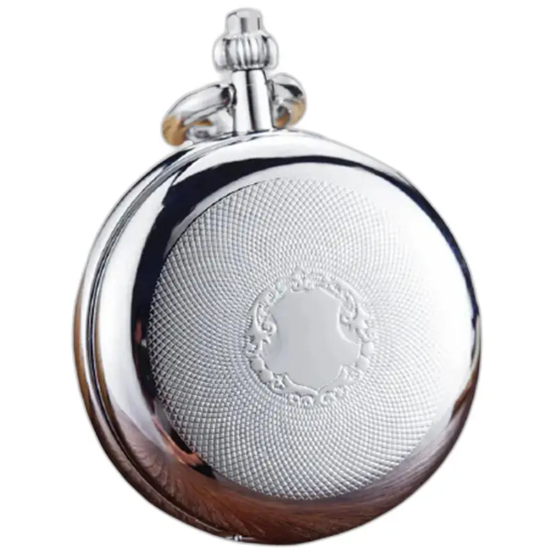 Royal Luxury Silver Chic zakhorloge met zilverkleurige gestructureerde achterkant