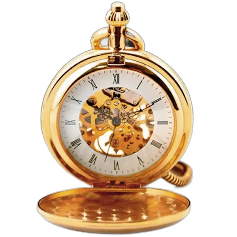 Royal Luxury Double Chasseur zakhorloge in goud, elegant verzamelhorloge