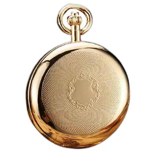 Koninklijk luxe dubbelchasseurzakhorloge met gouden polshorloge