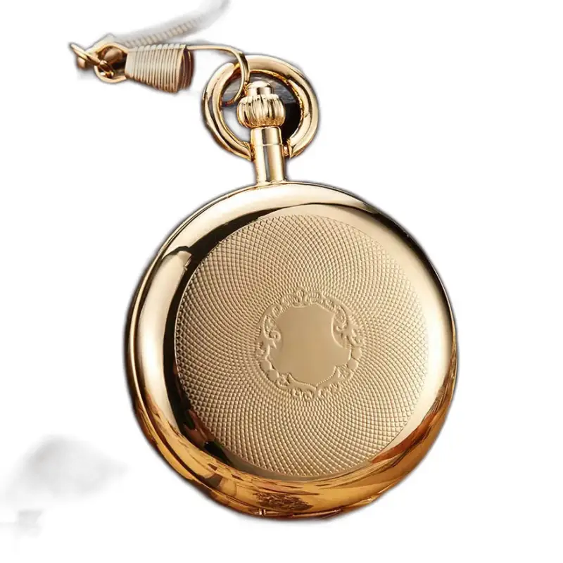 Royal Luxury zakhorloge met ketting, elegant gouden design