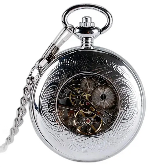 Koninklijk Zilver Zakhorloge Chique Hunter Kast met elegant mechanisme