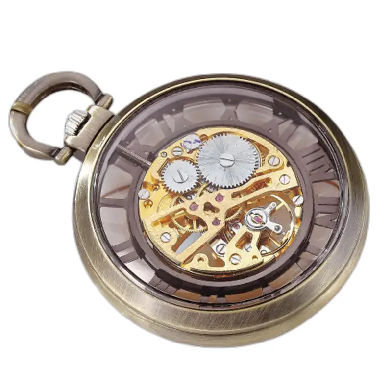 Luxe mechanisch skeletzakhorloge met een transparante wijzerplaat en een elegant ontwerp