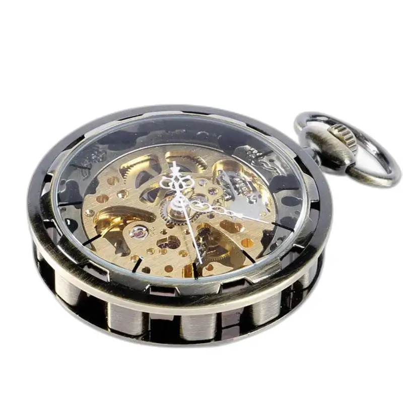 Modern skeletzakhorloge met mechanisch uurwerk voor heren en dames
