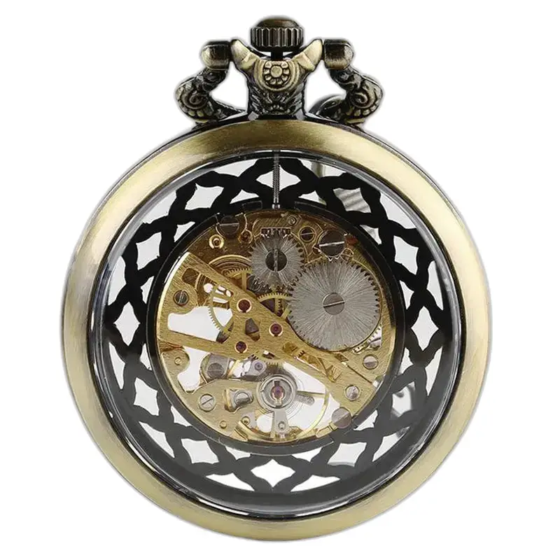 Luxe rond skeletzakhorloge met een sierlijk en gedetailleerd ontwerp