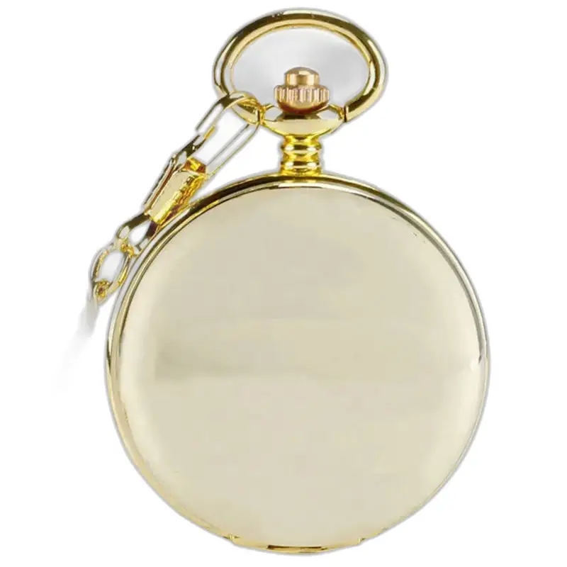 Gouden zakhorloge in chique stijl met dubbele klep voor elegante mannen