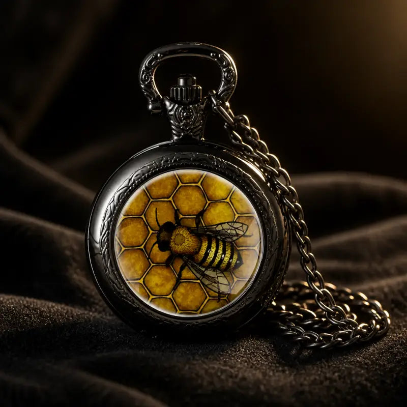 Kwartszakhorloge voor dames met bijenketting - Univers Gousset