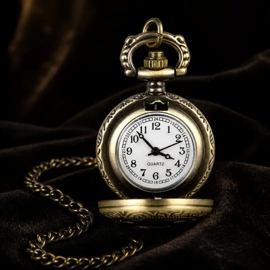 Zakhorloge ketting transparante kast vintage - Univers Gousset