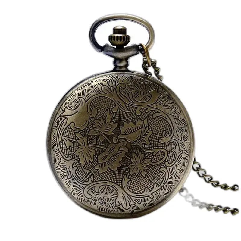 Vintage stijl kompas kettinghorloge voor heren en dames met een sierlijk zilveren zakhorloge