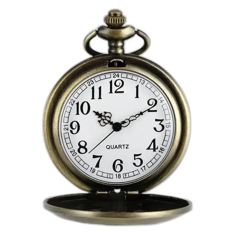Zakhorloge in antieke stijl Horlogeketting Brons Bloem Geometrisch Retro elegant