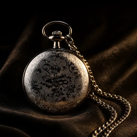 Kwartszakhorloge voor dames met witte wijzerplaat - Univers Gousset