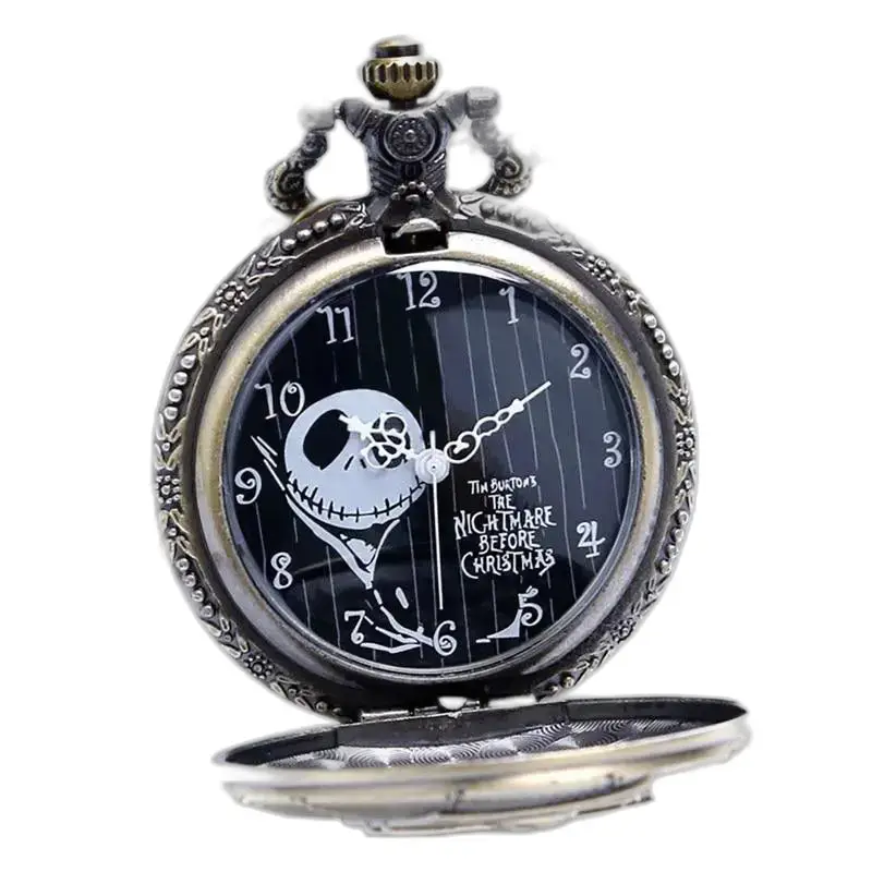 Nightmare Before Christmas kettinghorloge in brons met ontwerp geïnspireerd op de klassieke film