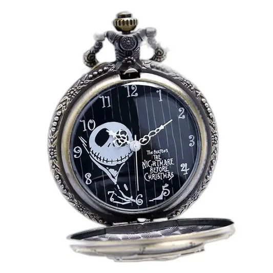 Nightmare Before Christmas kettinghorloge in brons met ontwerp geïnspireerd op de klassieke film