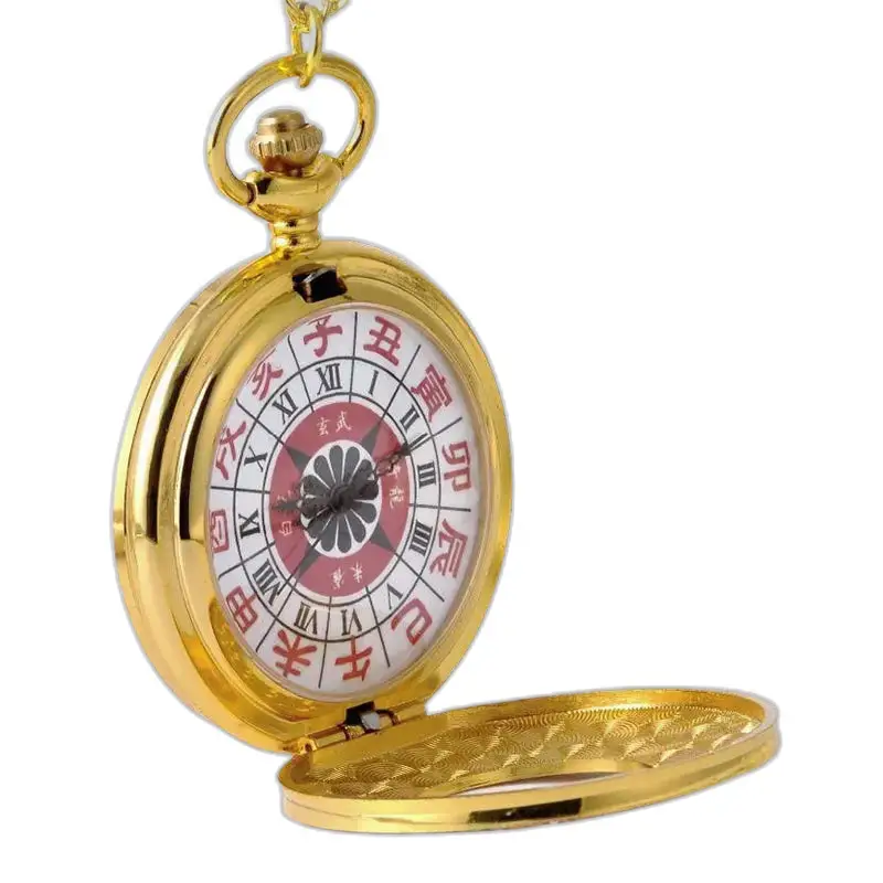 Vintage gouden kettinghorloge met Aziatische charme en elegante Chinese dierenriemwijzerplaat