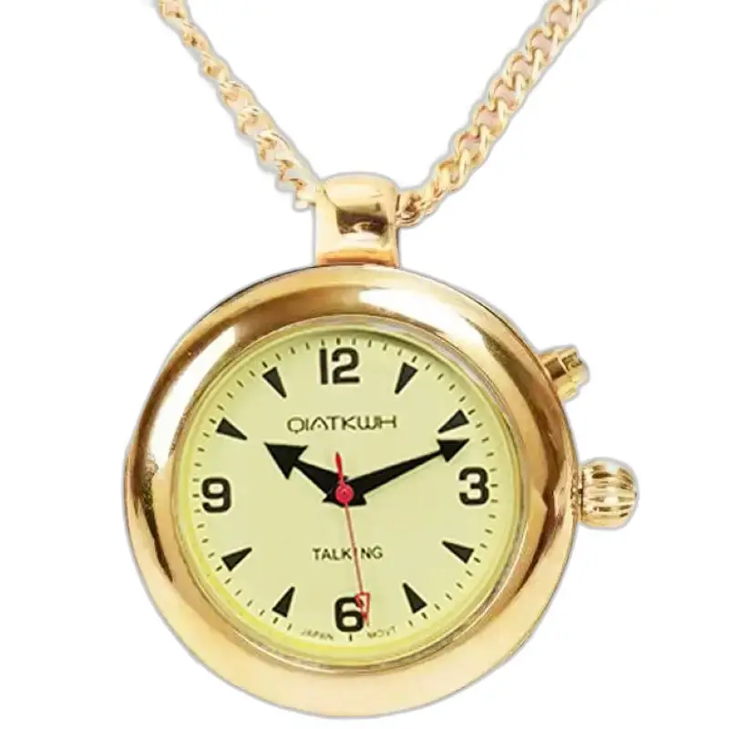 Chique gouden automatisch luxe kettinghorloge met gouden hanger en elegante ketting