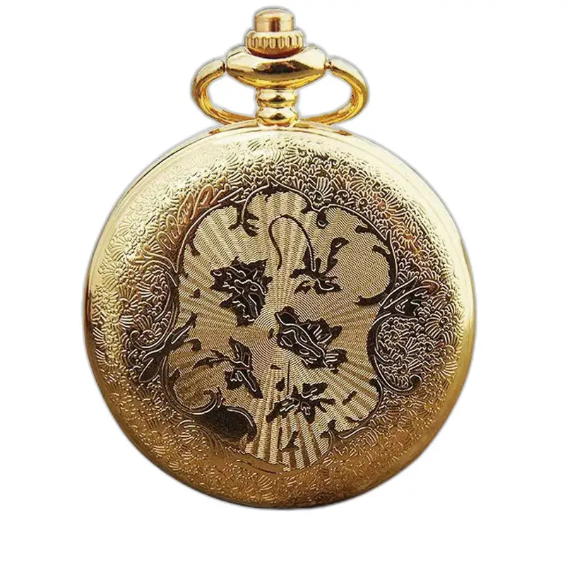 Luxe hartkettinghorloge met edelstenen en elegant gouden ornament