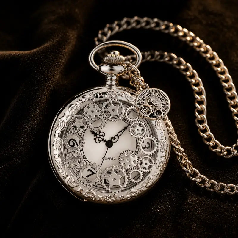 Steampunk dameszakhorloge met kwartsketting - Univers Gousset