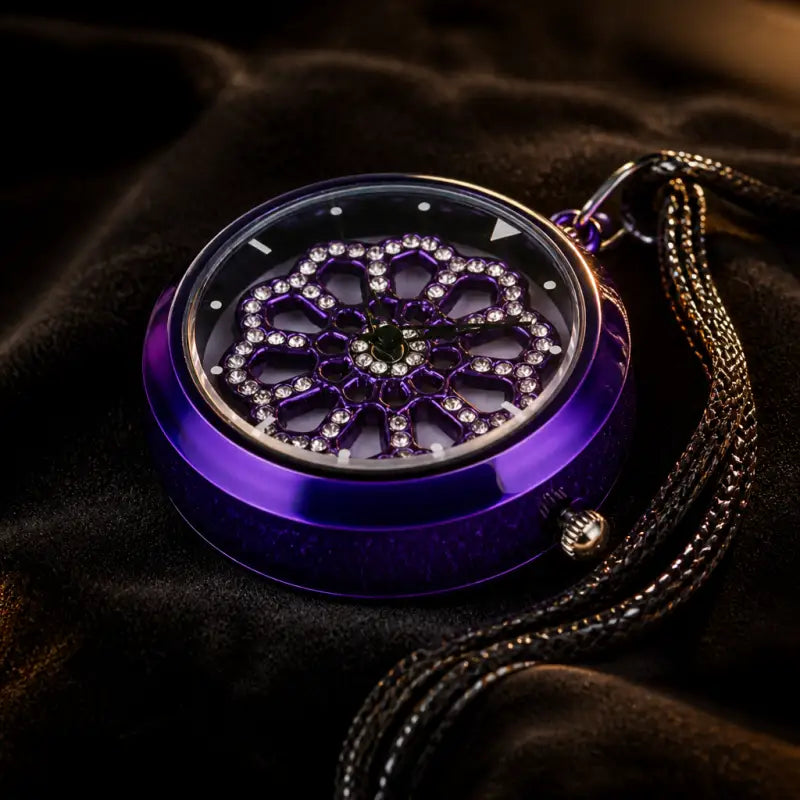 Quartz zakhorloge met bloemhanger voor dames - Univers Gousset