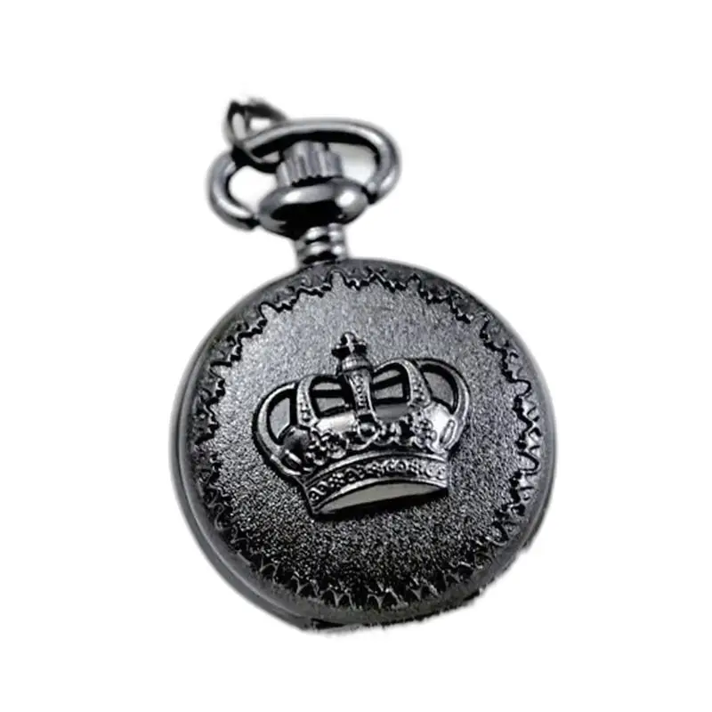 Kettinghorloge voor meisjes met zakhorloge versierd met een chique vintage kroon