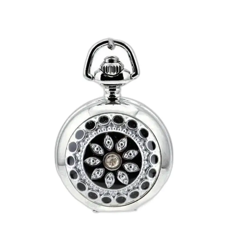 Harmonie kettinghorloge met bloemmotief op een elegant zilveren horloge