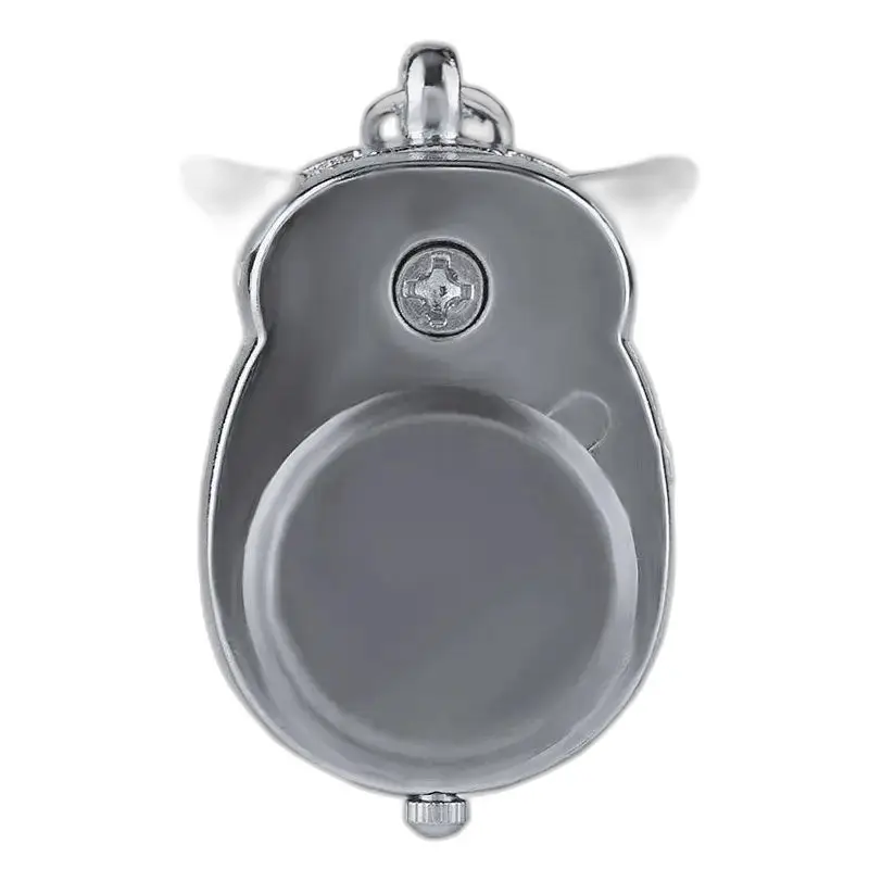 Dames vintage zilver gebronsd uilkettinghorloge met zilveren uilontwerp