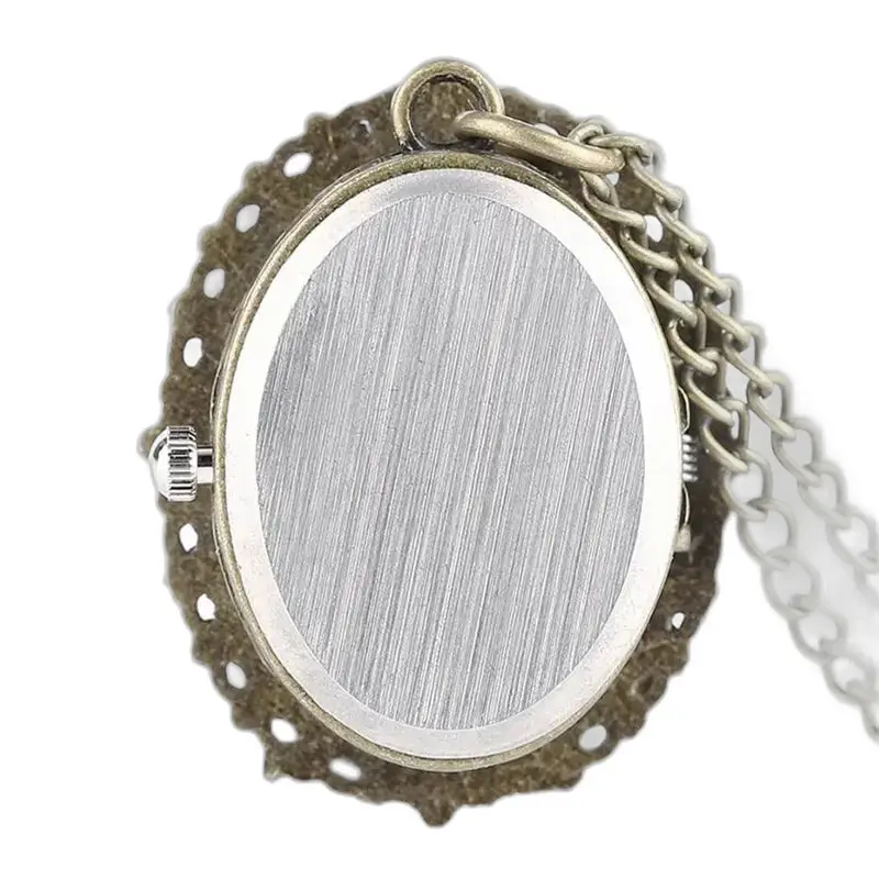 Holidays Romance kettinghorloge in brons met ovaal vintage kraaghorloge