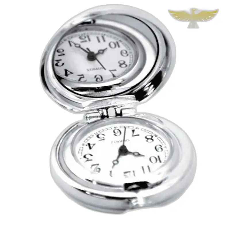 Elegant manga-kettinghorloge met dubbel zilveren zakhorloge