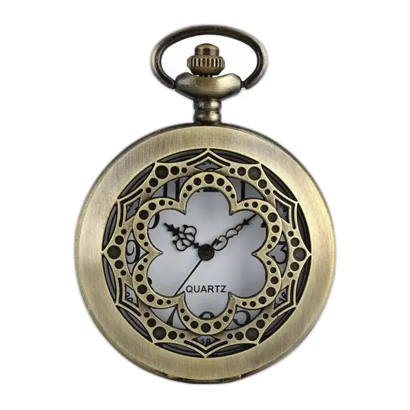 My Little Flower Bronzen kettinghorloge met kettinghorloge in oude stijl