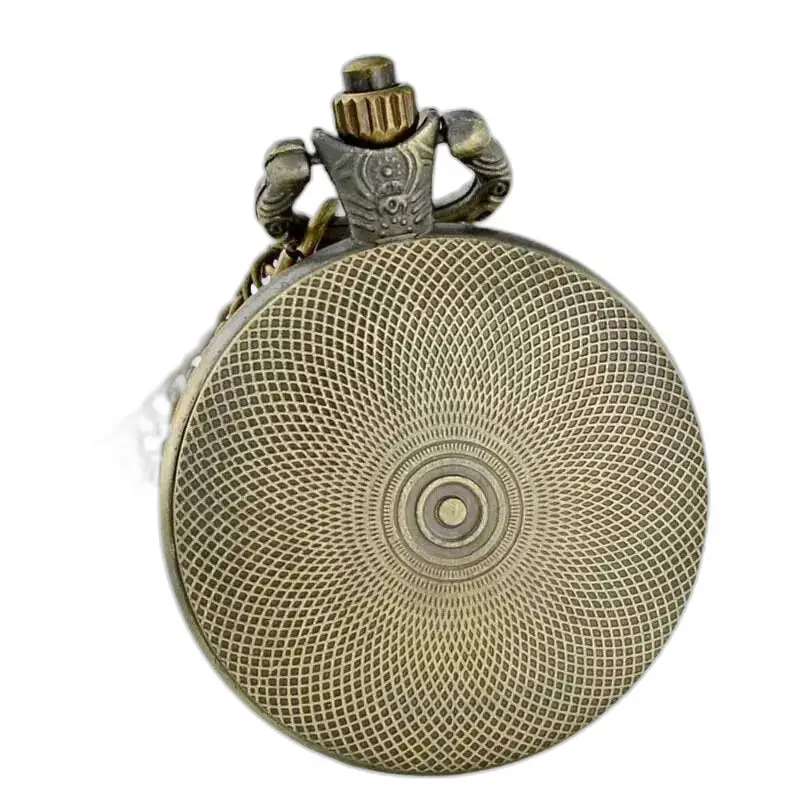 Sierlijk bronzen zakhorloge voor vintage damesgeboorte van Jezus kettinghorloge