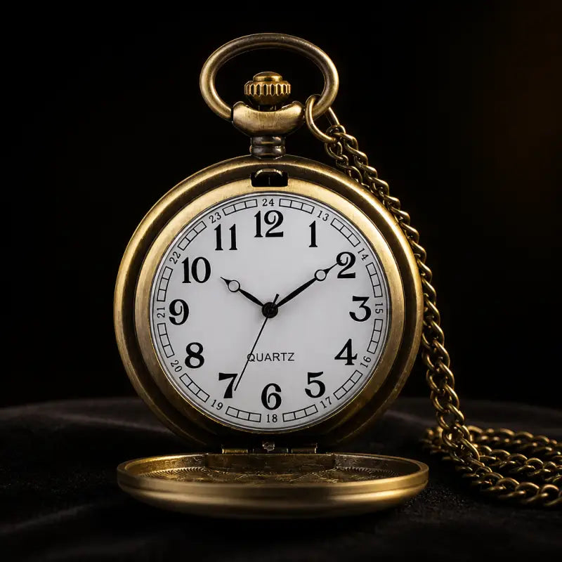Vintage veer vogel ketting zakhorloge - Univers Gousset
