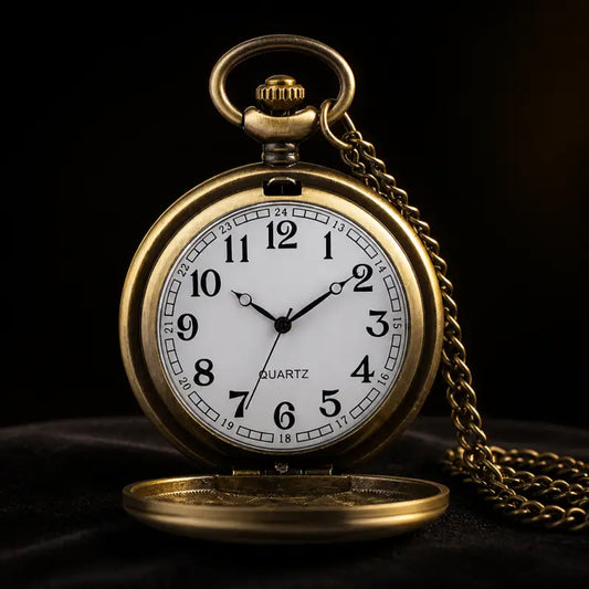 Vintage veer vogel ketting zakhorloge - Univers Gousset