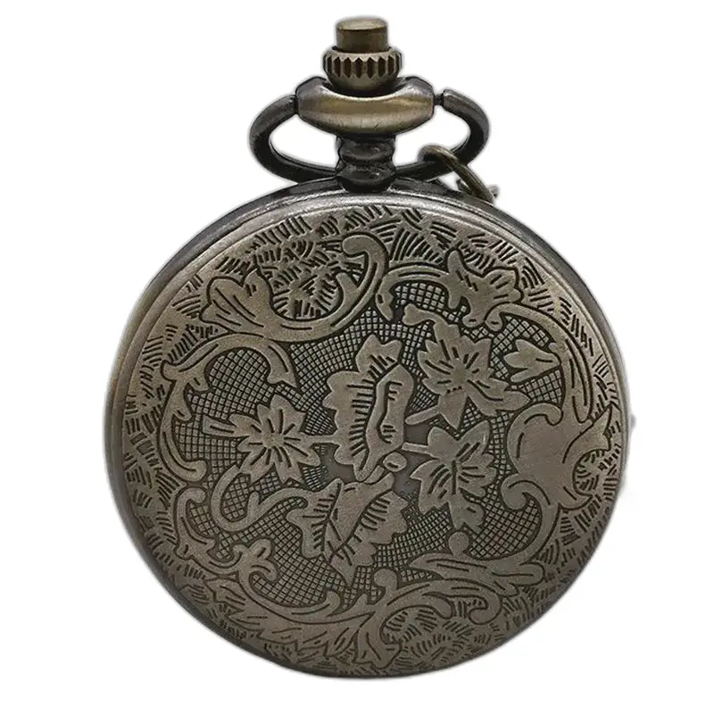 Vintage Olaf bronzen kettinghorloge, prachtig antiek sierlijk zakhorloge