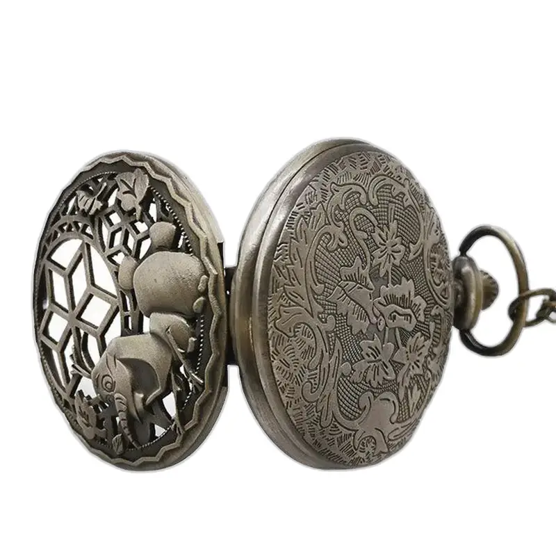 Vintage Olaf bronzen kettinghorloge met sierlijk en elegant ontwerp