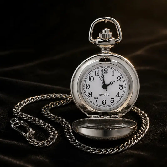 Quartz zakhorloge Panda Vintage ketting - Univers Gousset