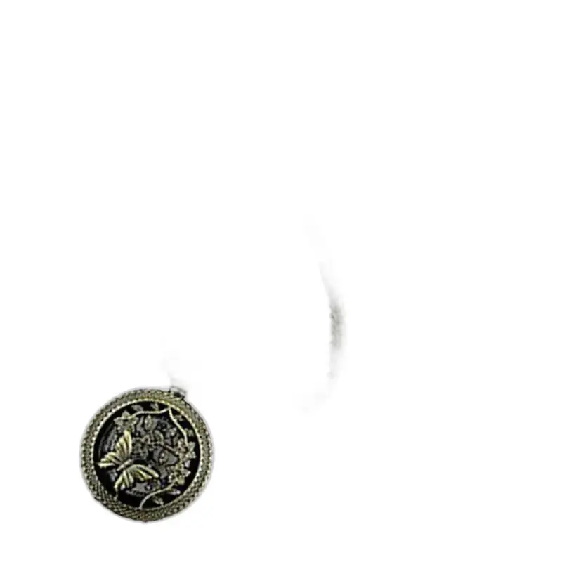 Ronde bronzen hanger voor horlogeketting Vlinder Vintage Elegant en uniek
