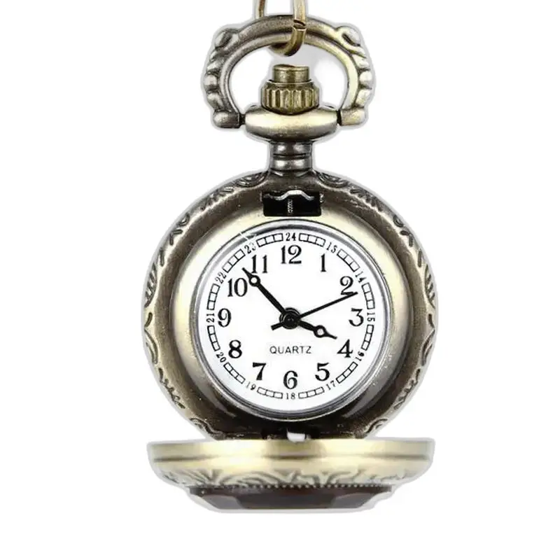 Vintage bronzen hanger kettinghorloge met antiek en elegant ontwerp