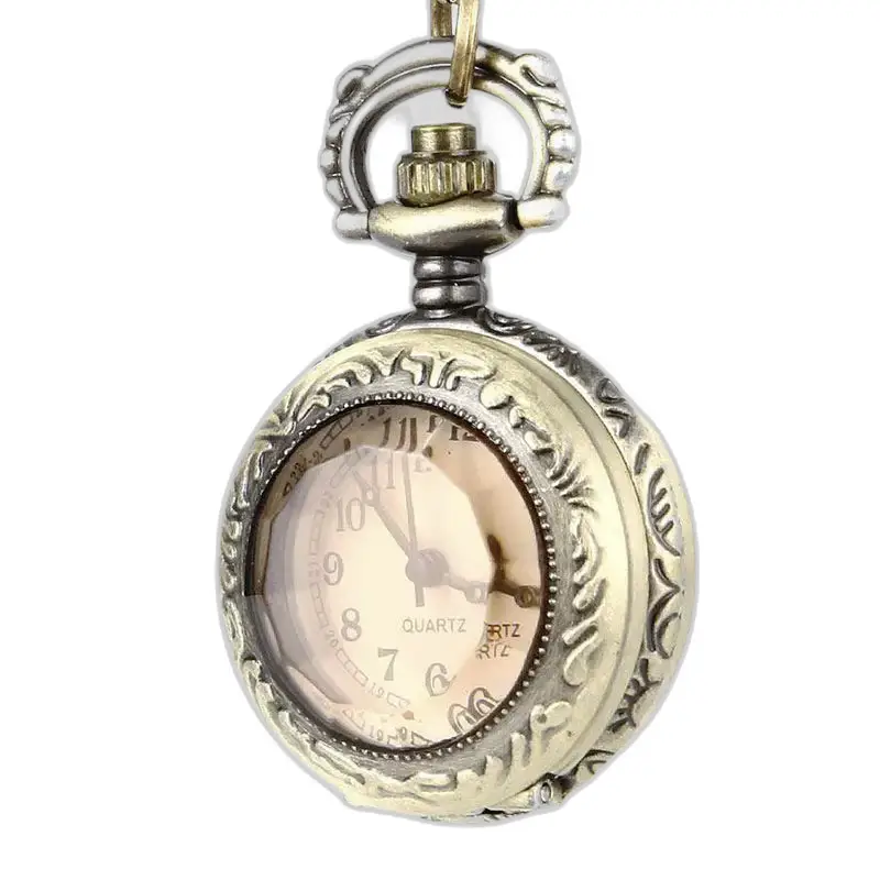 Vintage bronzen kettinghorloge met hanger en verfijnd zakhorloge-ontwerp